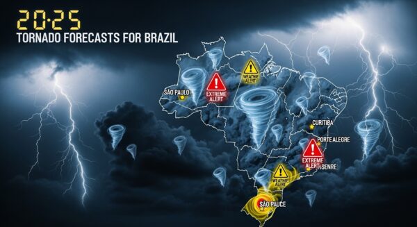 Previsões para Tornados no Brasil em 2025: Um Ano de Intensificação e Alertas Meteorológicos