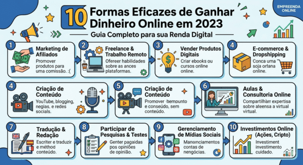 10 Formas Eficazes de Ganhar Dinheiro Online em 2023